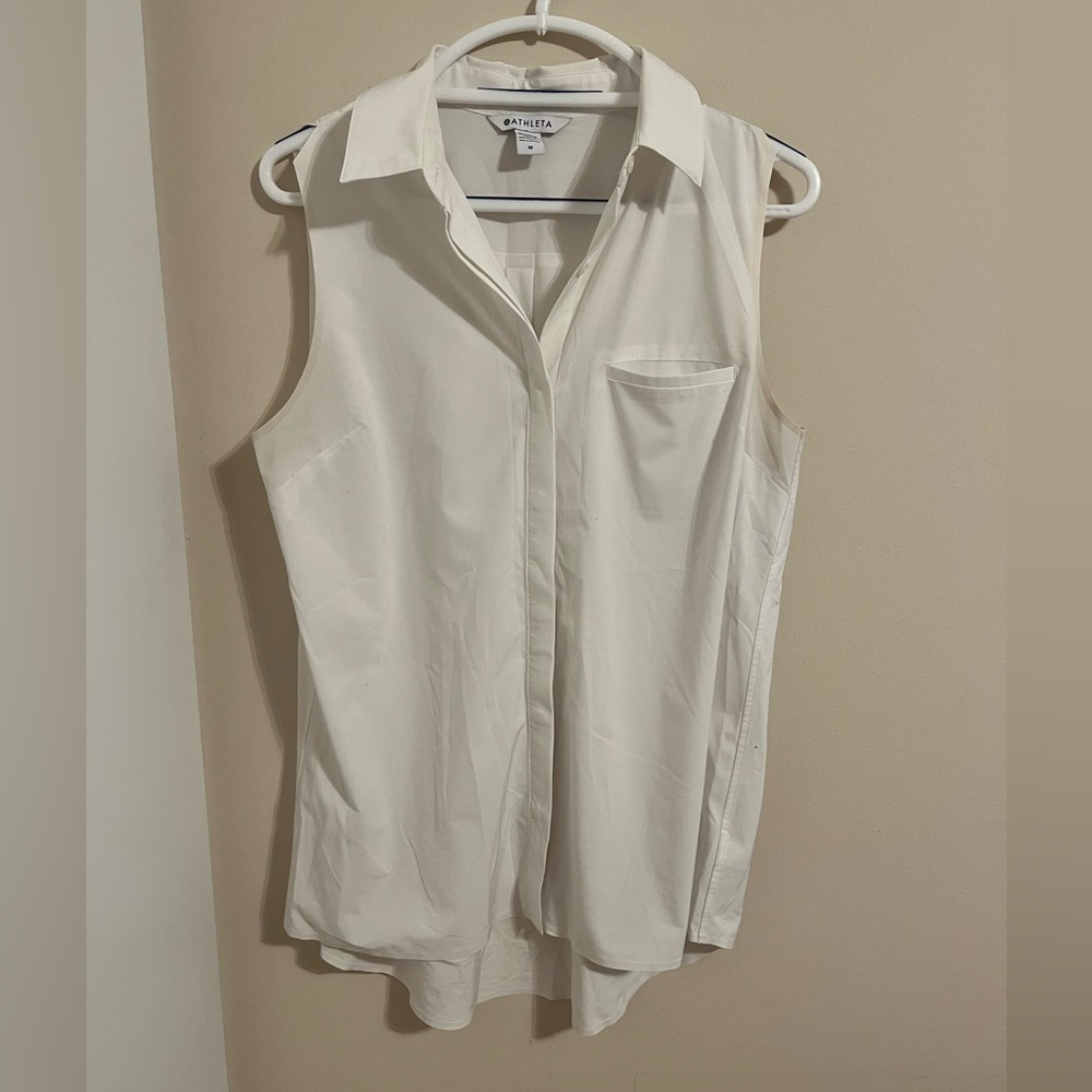Athleta Ivory Sleeveless Top